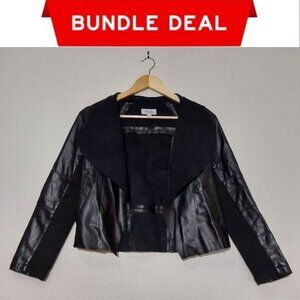 🌺 Bundle Only 🌺 CoffeeShop Faux Leather Cropped Jacket - Medium